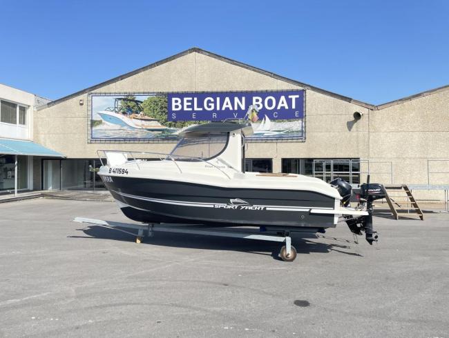 Sportyacht Visserboot Cabineboot motorboot te koop Belgian Boat Show